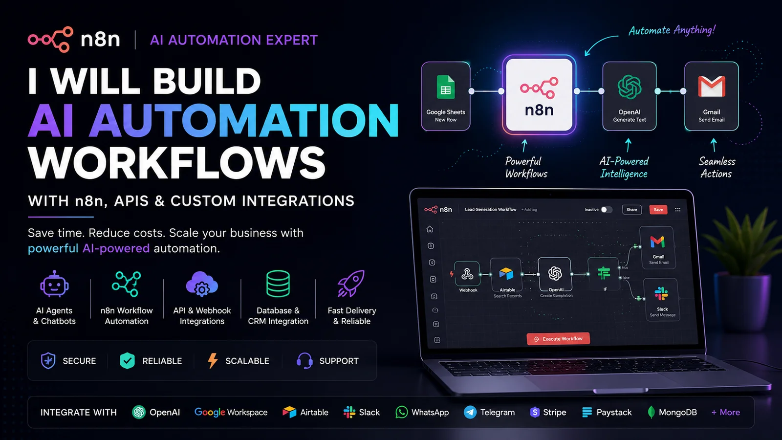 build AI automation workflows with n8n, APIs, and custom integrations — cover image
