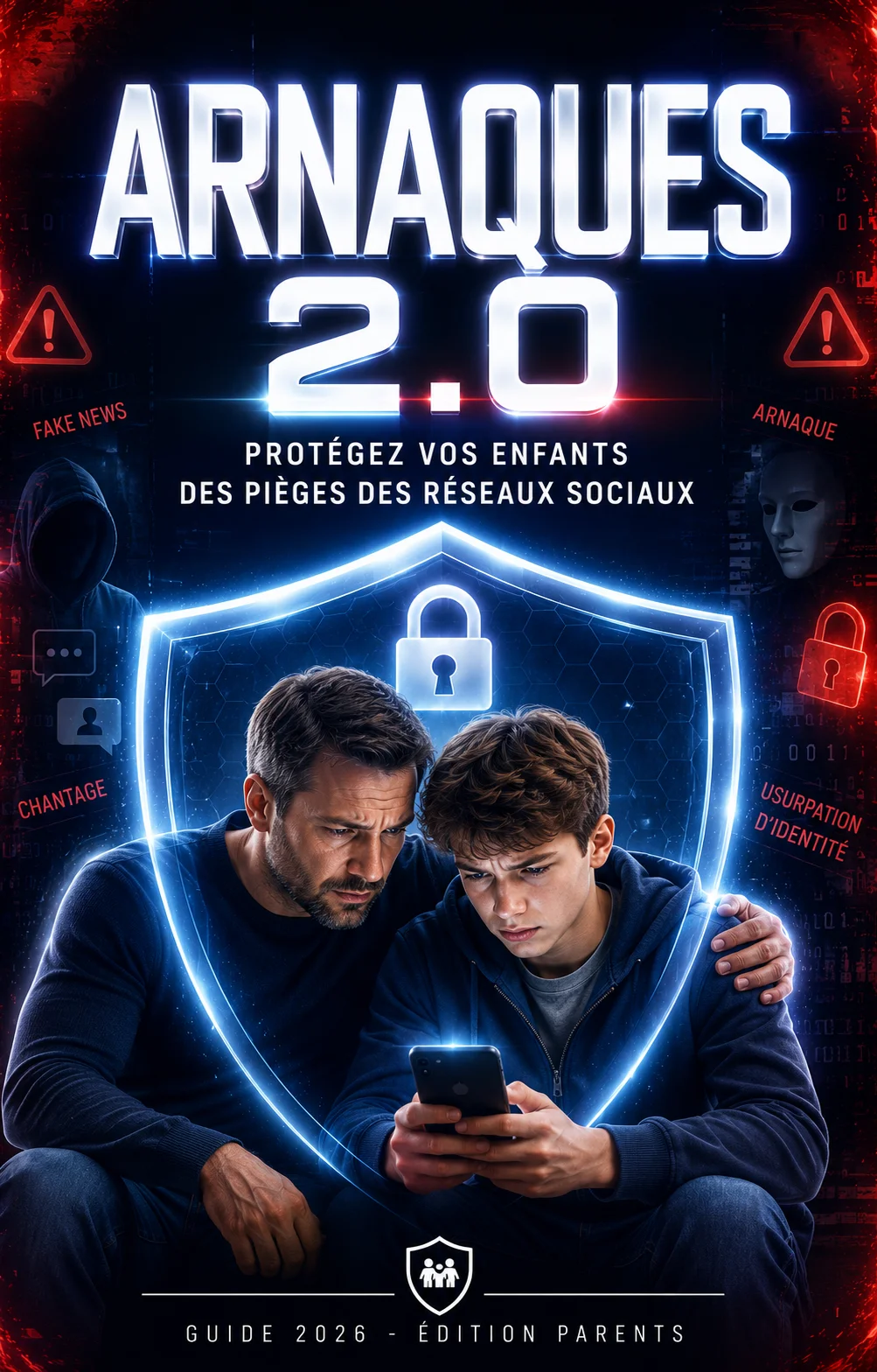 ARNAQUES 2.0 - protégez vos enfants des pièges réseaux sociaux — cover image