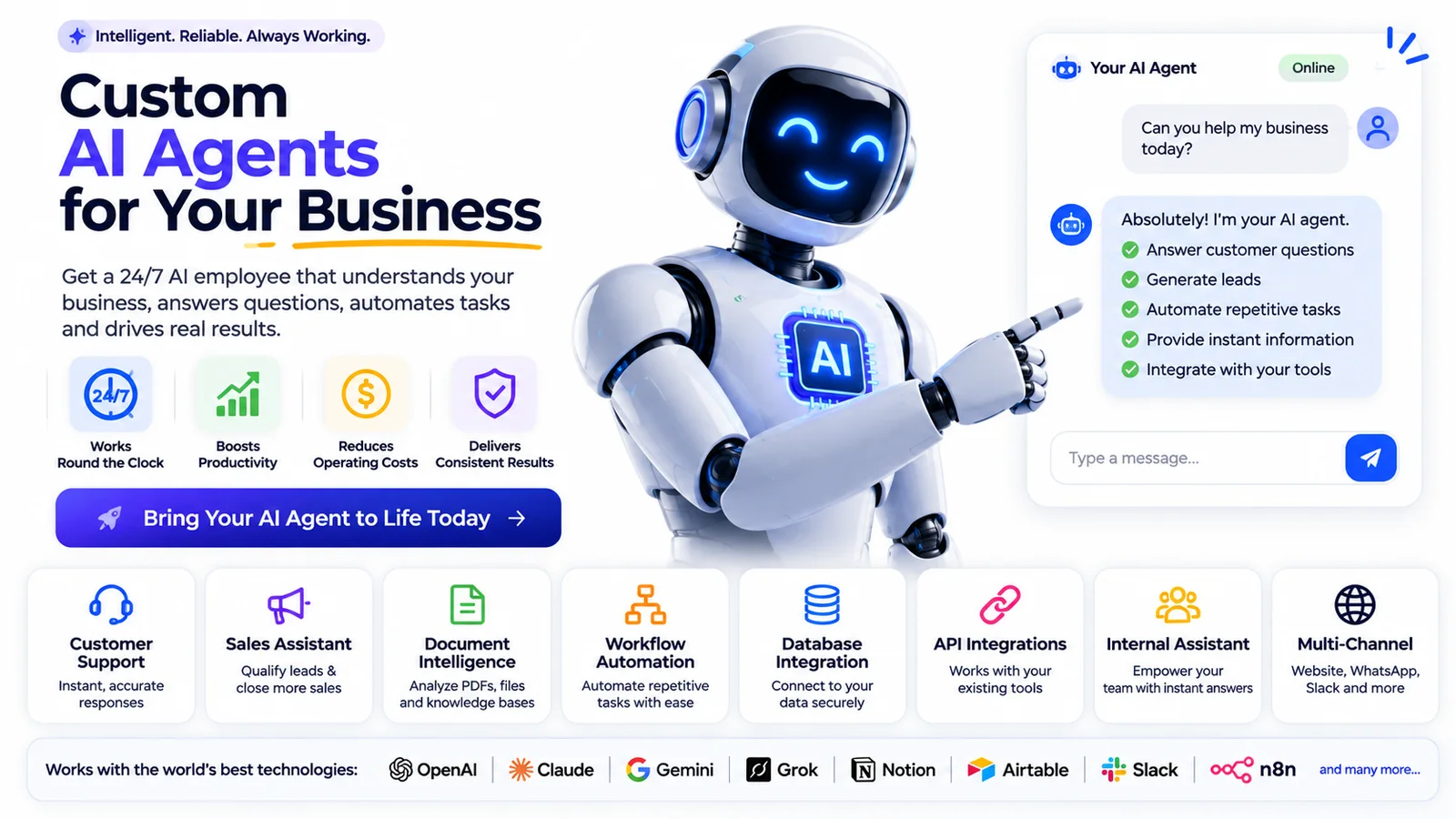 create a custom AI agent for your business — sample 2
